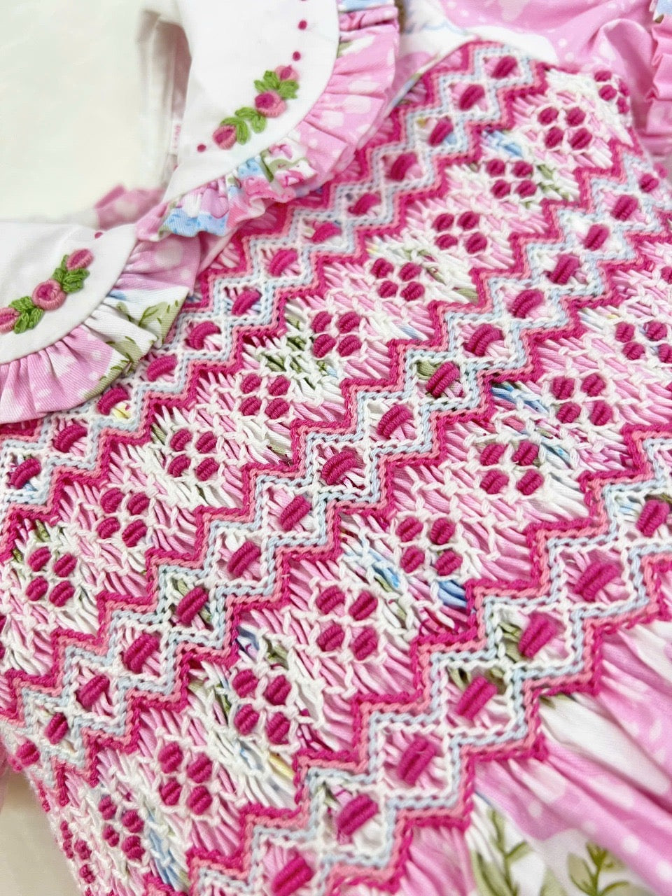 Pink Floral Smock
