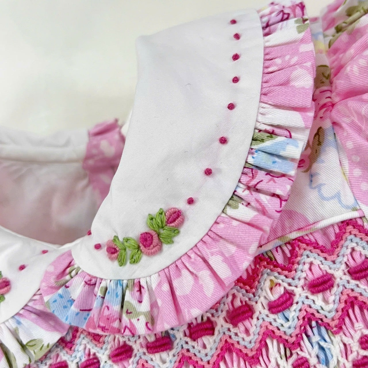 Pink Floral Smock