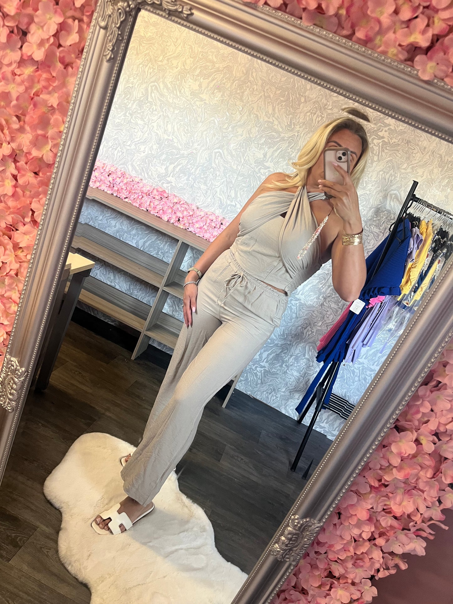 Linen Halter Neck 2 Piece Set