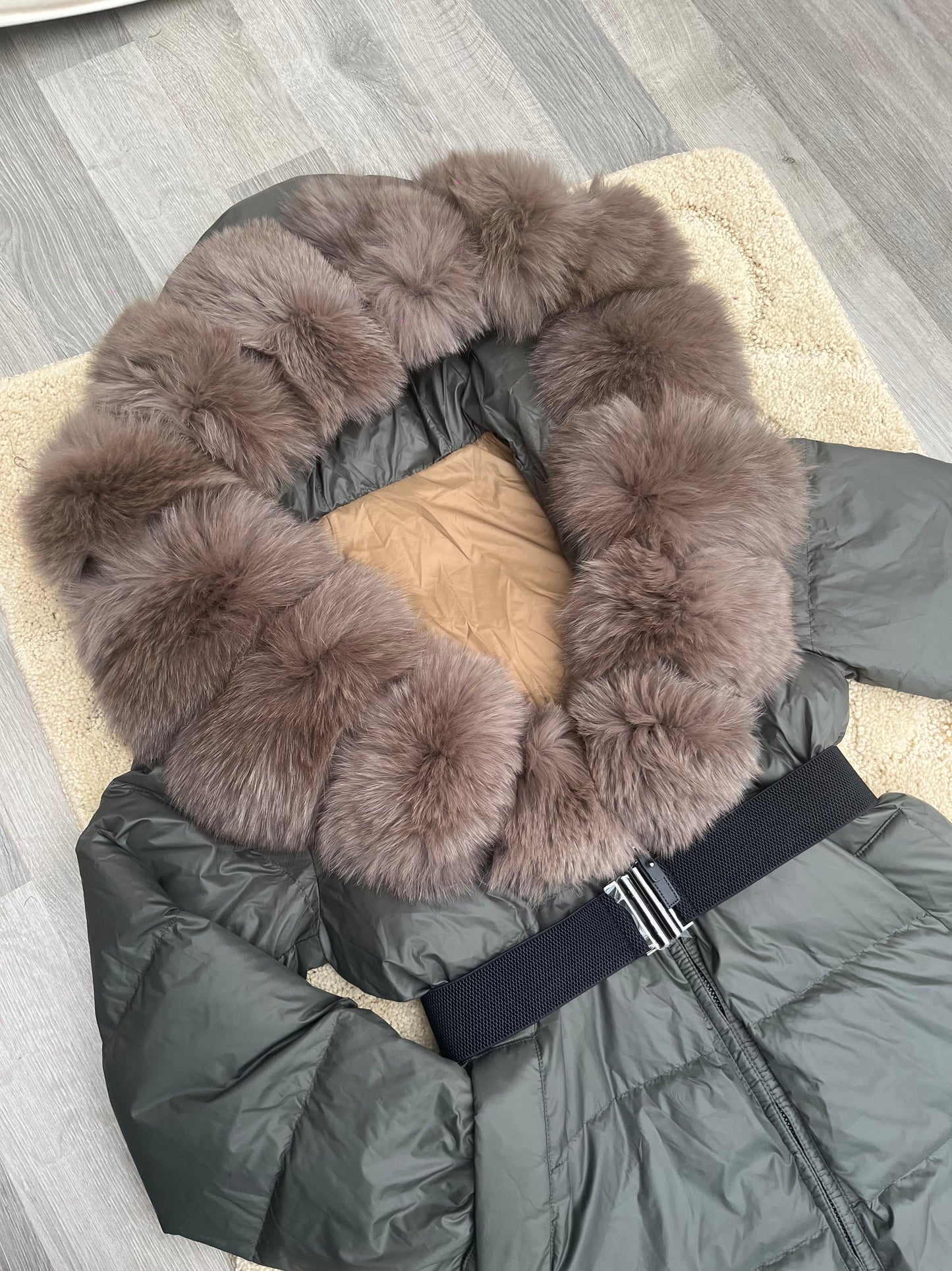PRE ORDER Fox Fur Hooded Long Coats