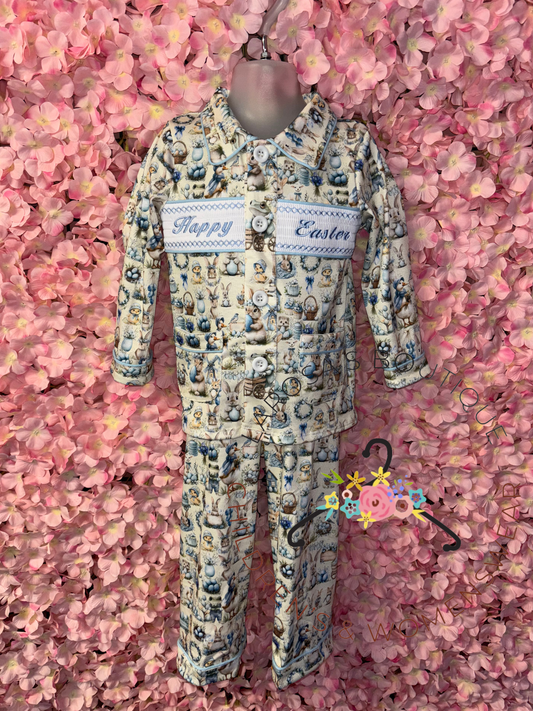 Boys Easter Smocked Pyjamas