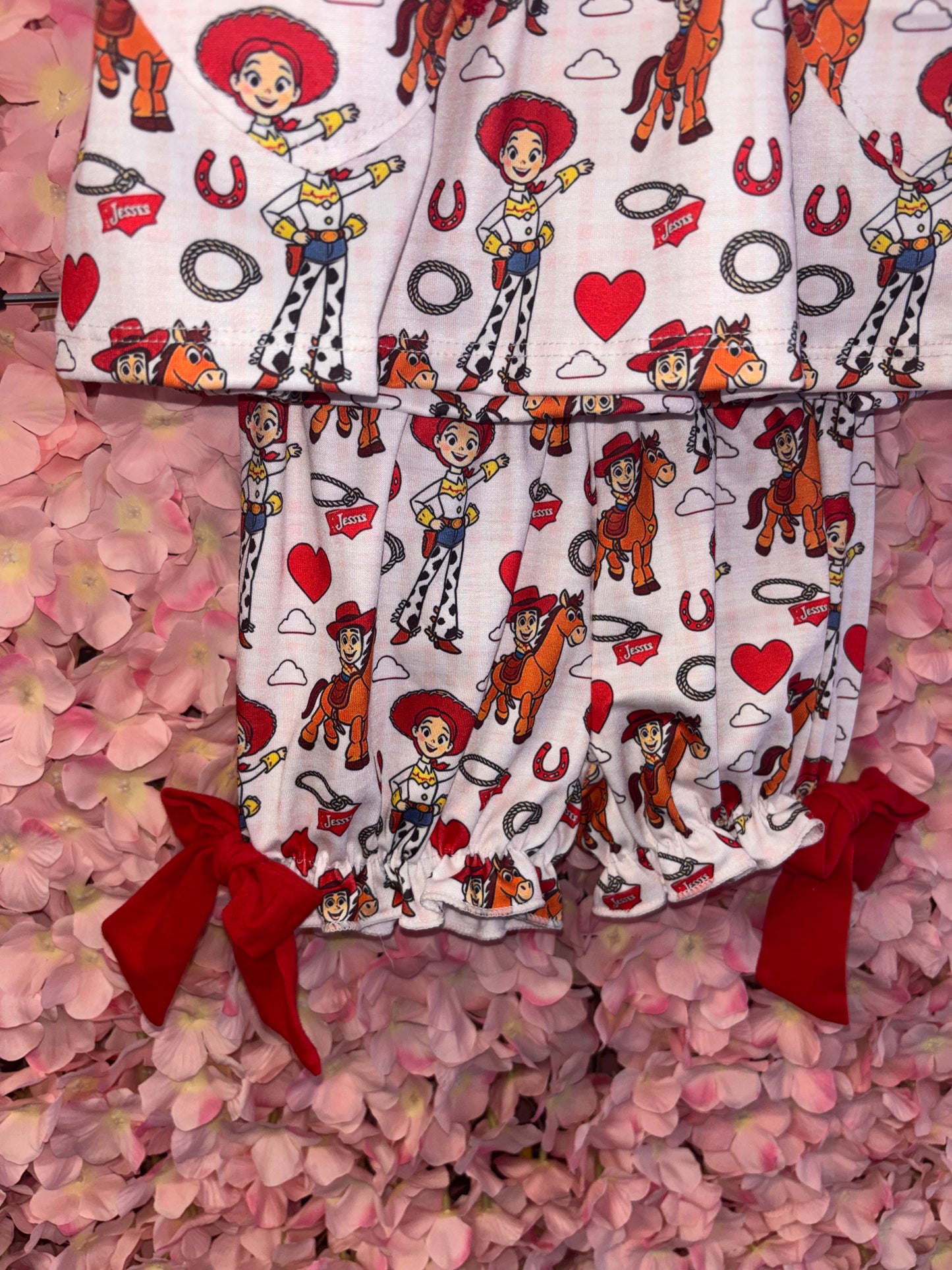 Jessie Toy Story Smocked Pyjamas & Hair Bow