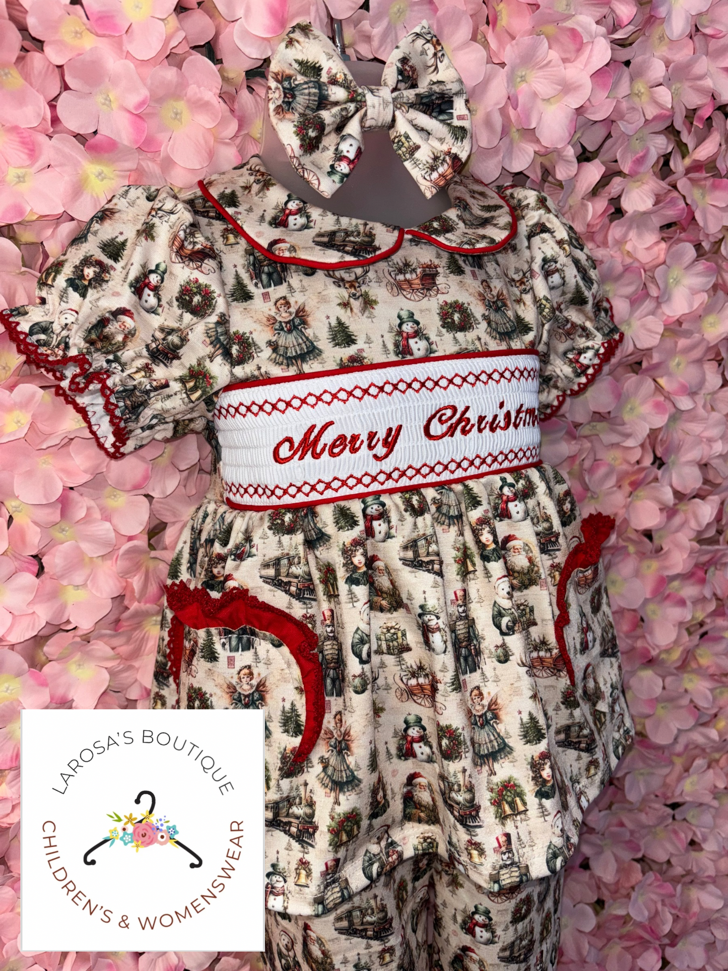 Christmas Smocked Pyjamas  (GIRLS)