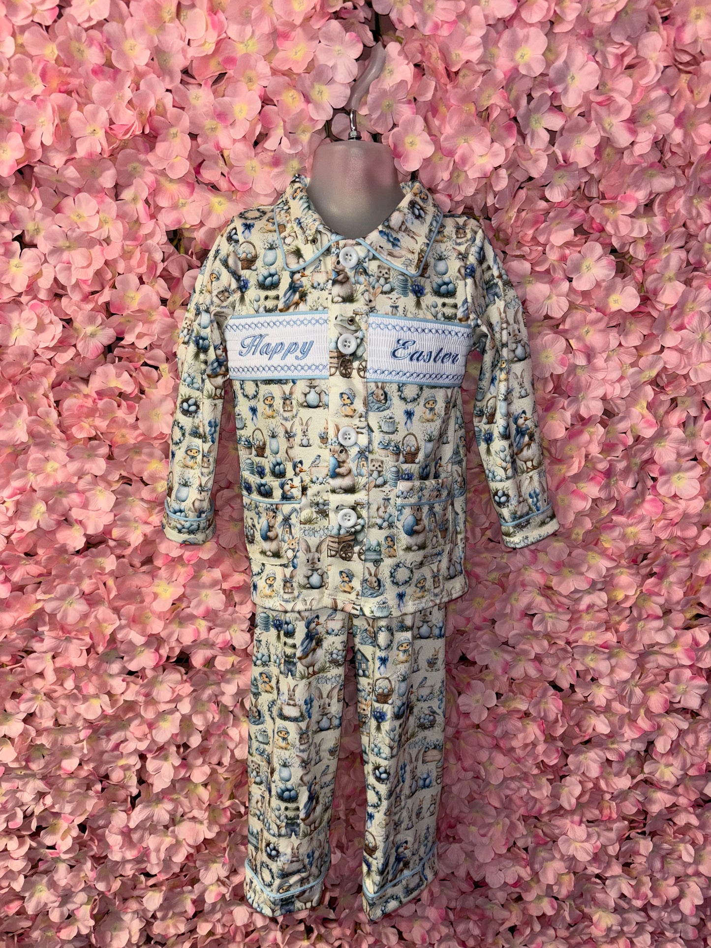 Boys Easter Smocked Pyjamas