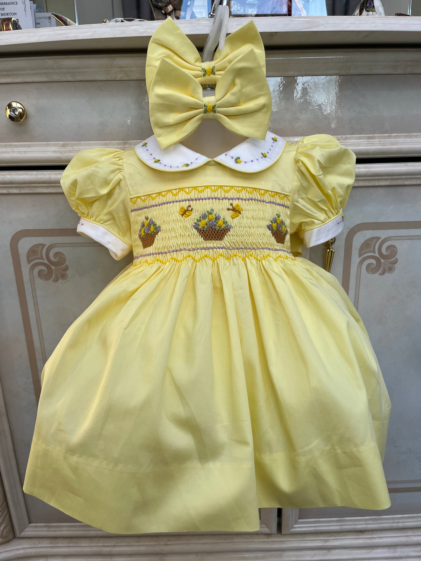 Lemon & Lilac Smocked Dress