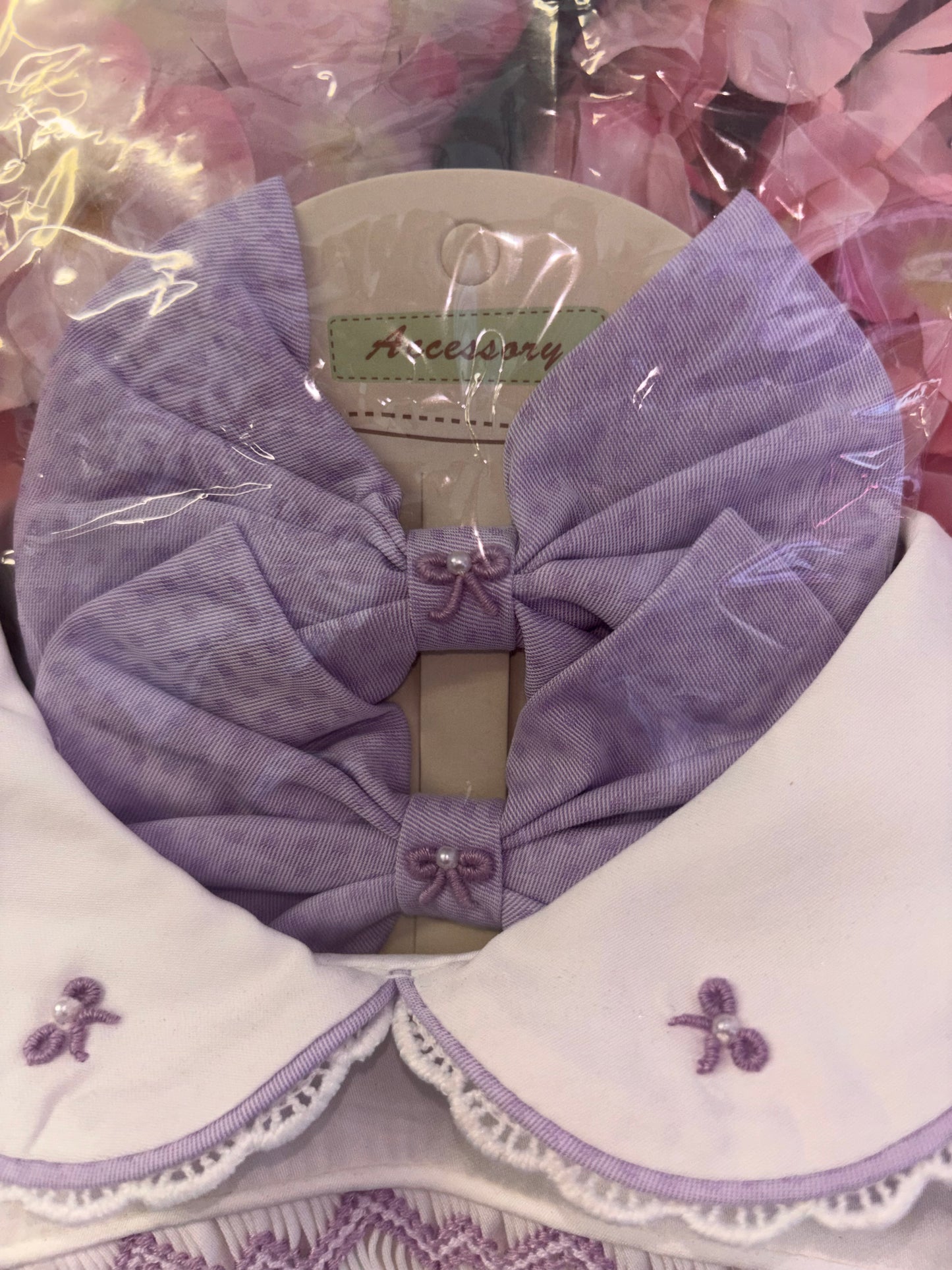 Bow Smocked Romper & Hair Accessories