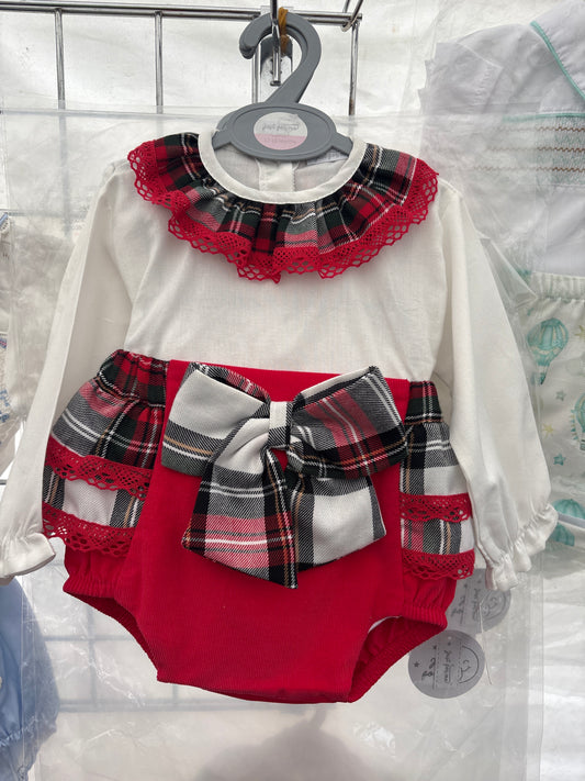 Tartan Christmas Romper Set