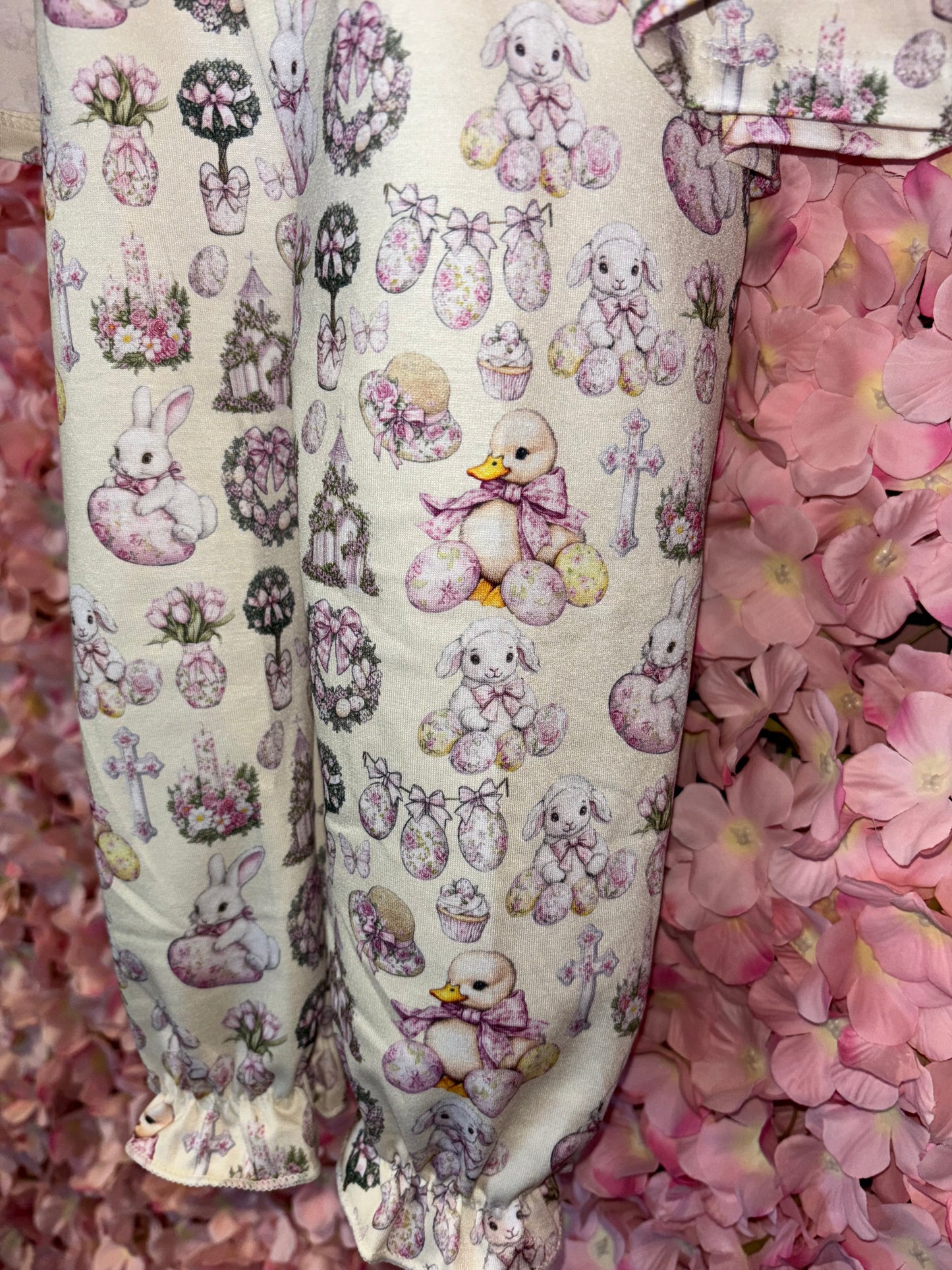Girls Easter Smocked Pyjamas