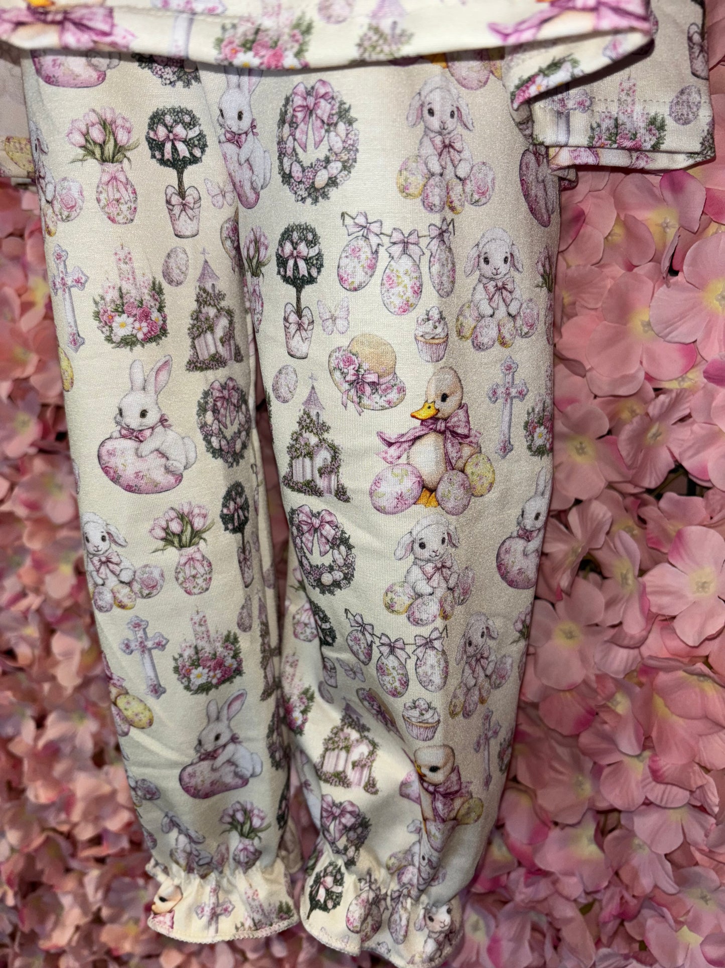 Girls Easter Smocked Pyjamas