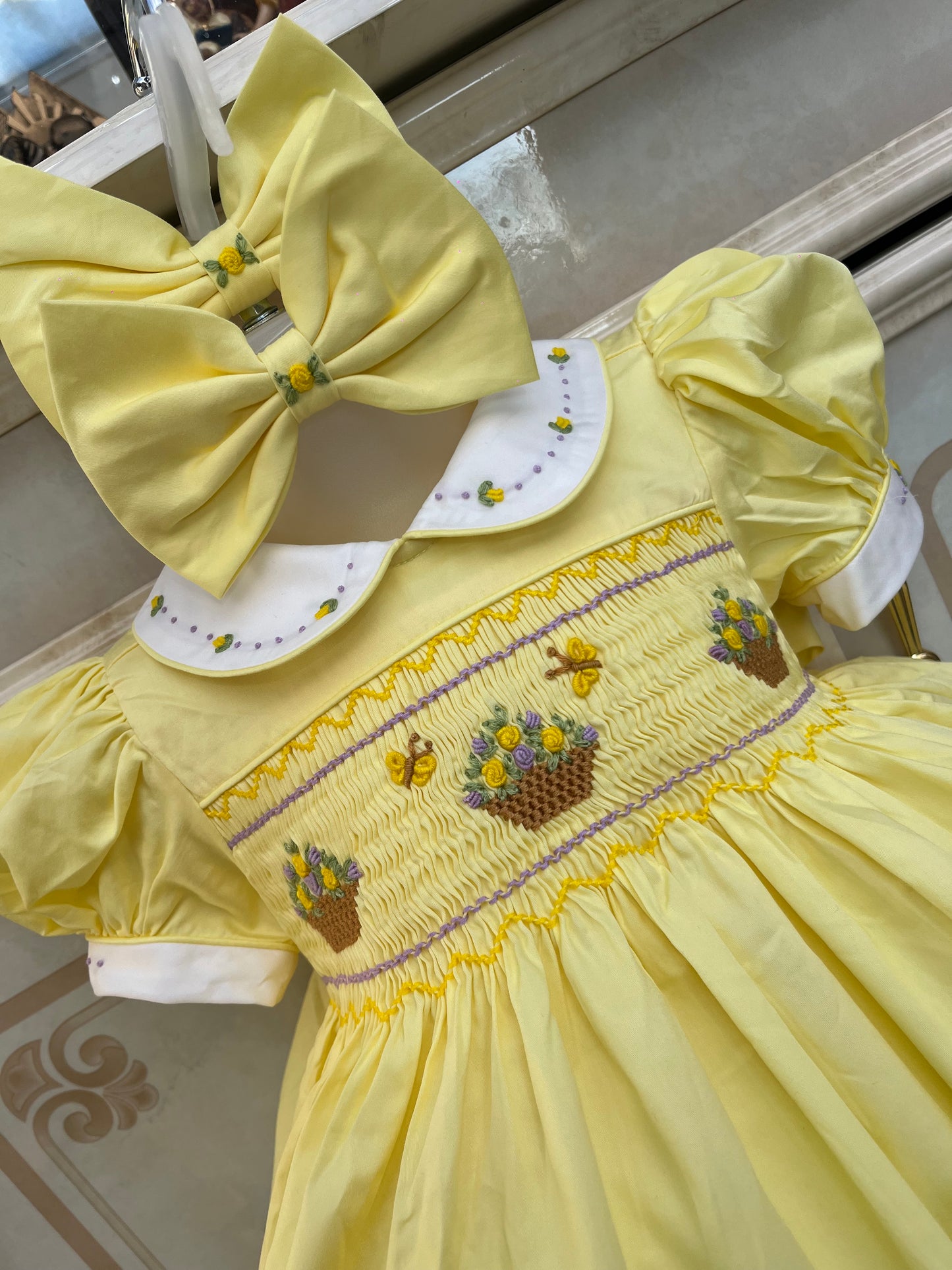 Lemon & Lilac Smocked Dress