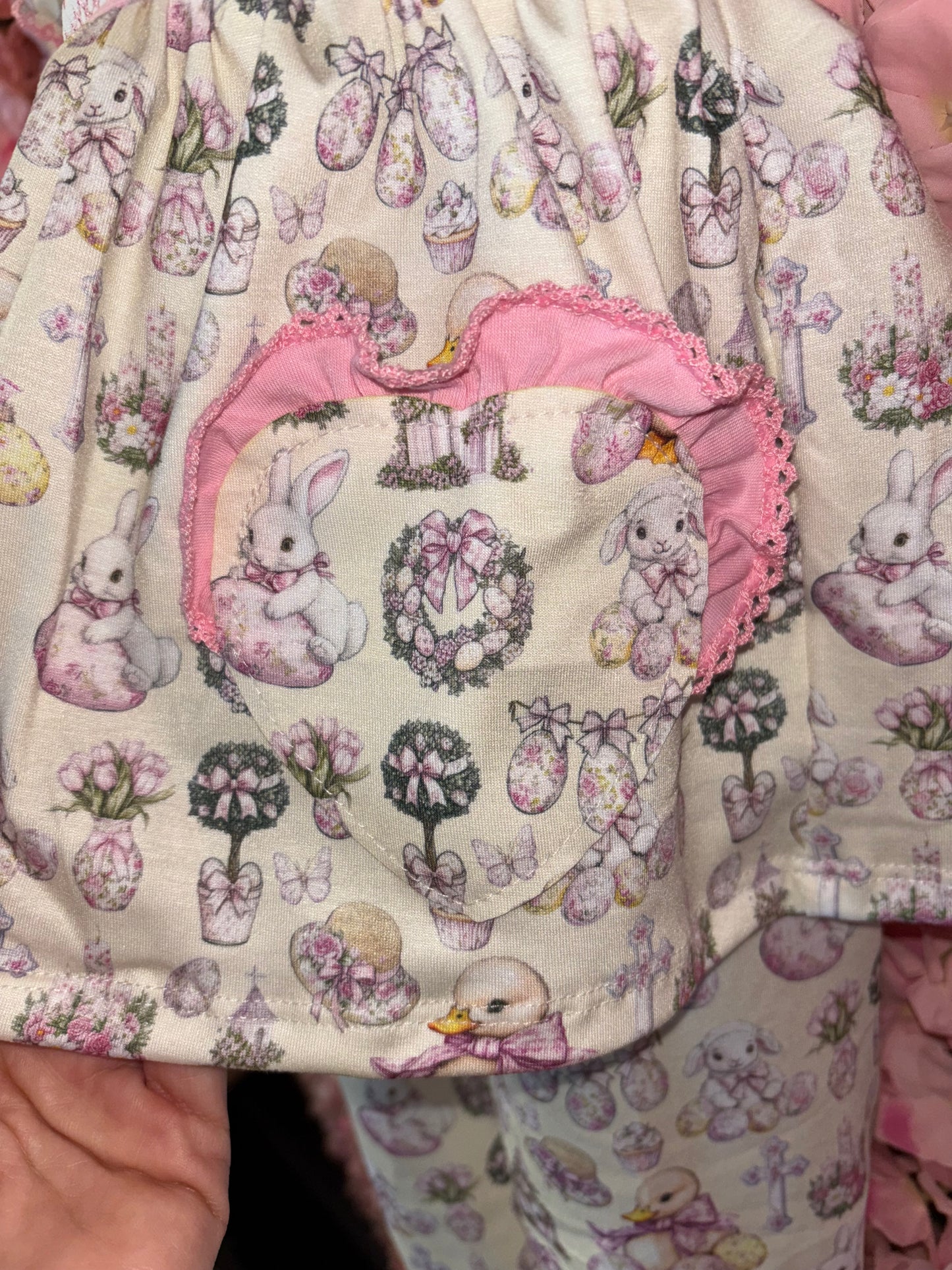 Girls Easter Smocked Pyjamas