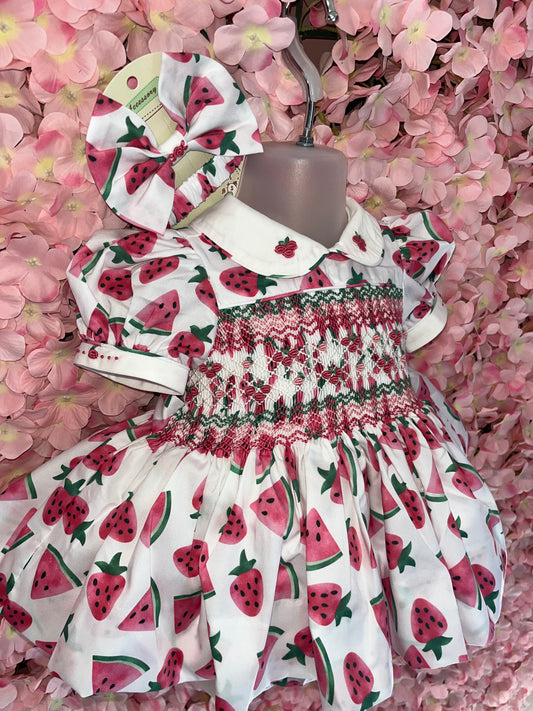 Watermelon & Strawberry Smocked Dresses