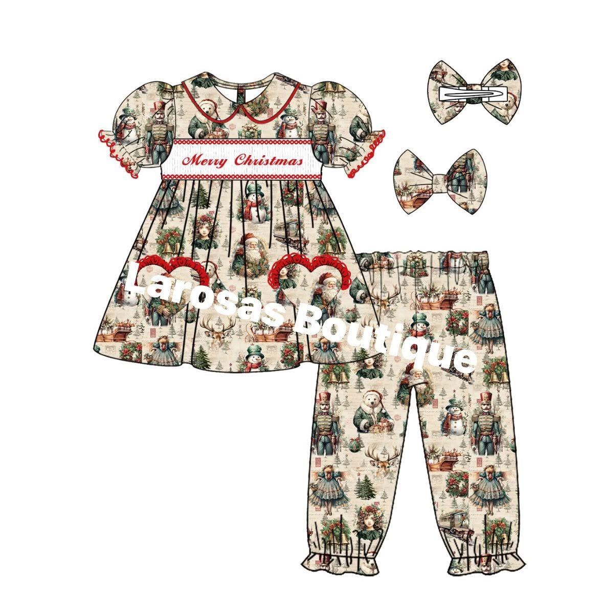 Christmas Smocked Pyjamas  (GIRLS)