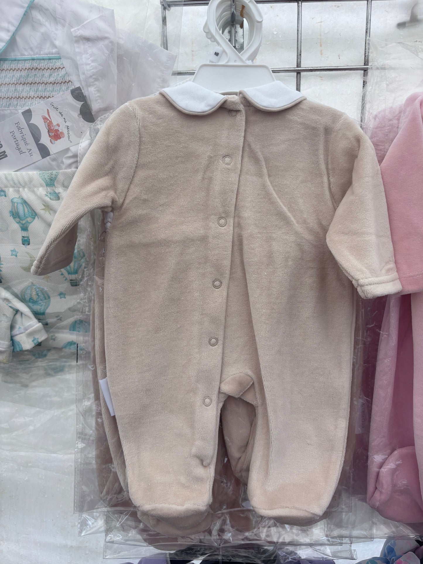 Animal Smocked Baby Grow