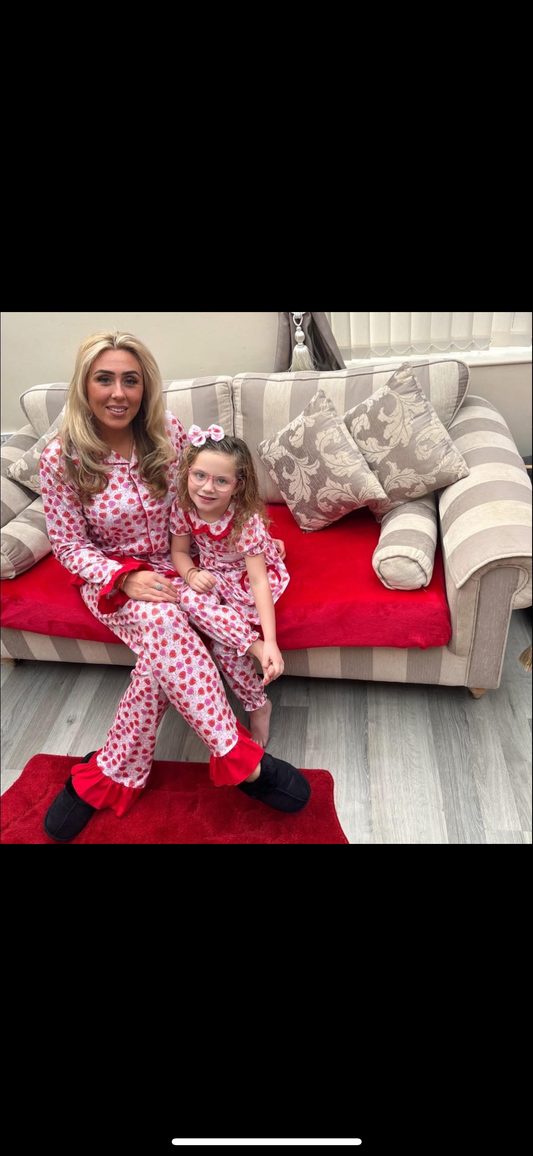 Valentines Pjs Mother & Daughter