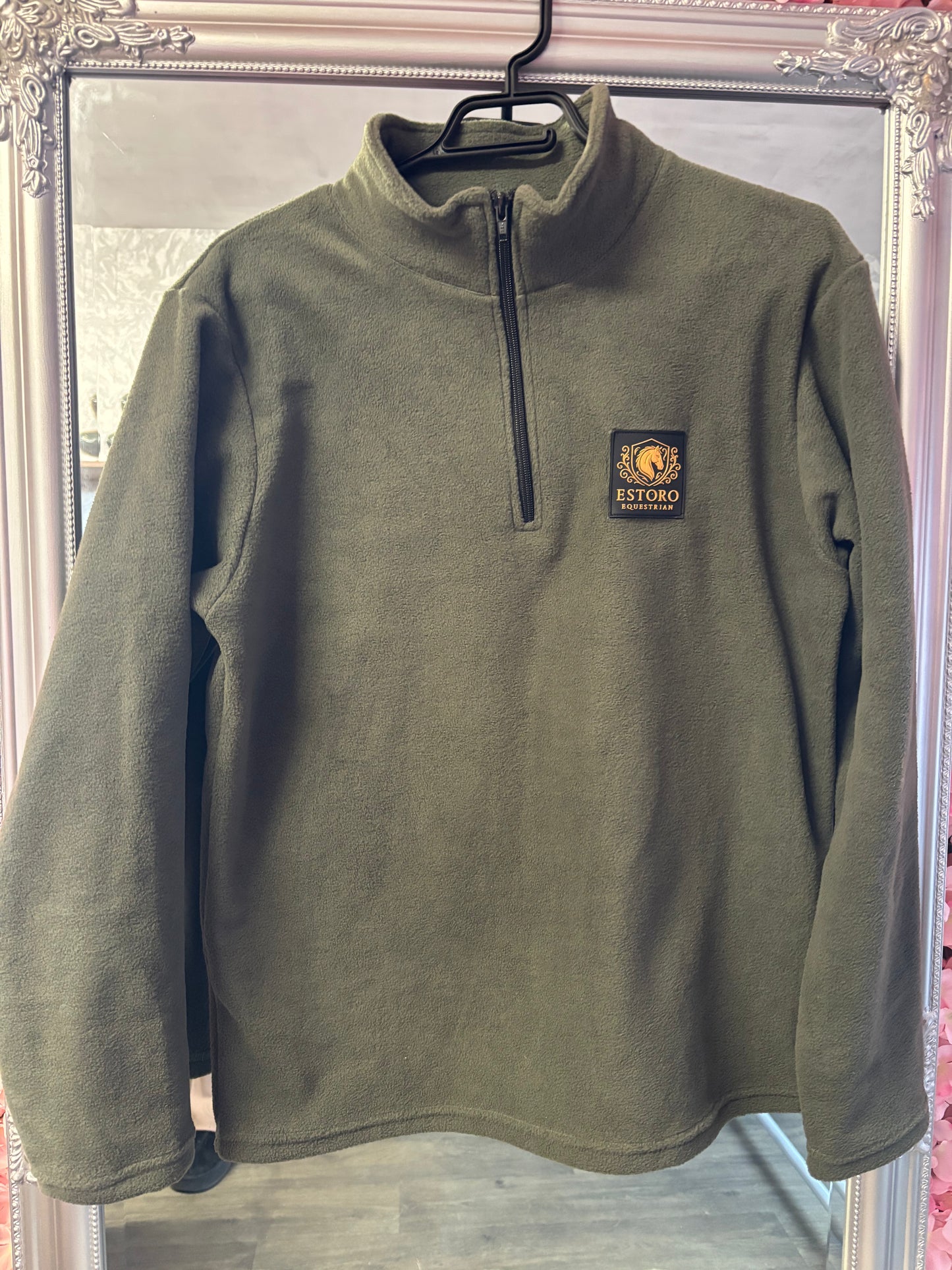 Unisex Khaki Green Fleece Jumper